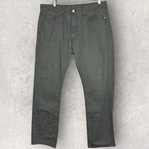 Levis 513 Grey Slim Straight Denim Jeans Zipper Fly Cotton Mens‎ Size 38 x 32